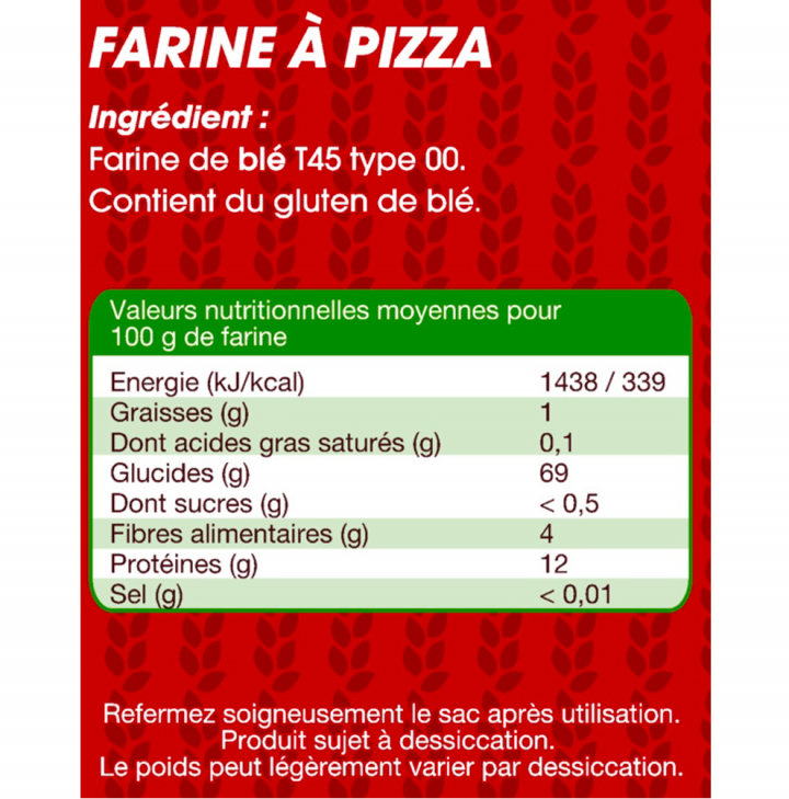 Farine Type 00 spécial pizza 1 kg